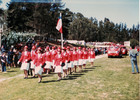 Brigada femenina en desfile de fiestas patrias