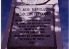 Placa recordatoria de José Manuel Balmaceda