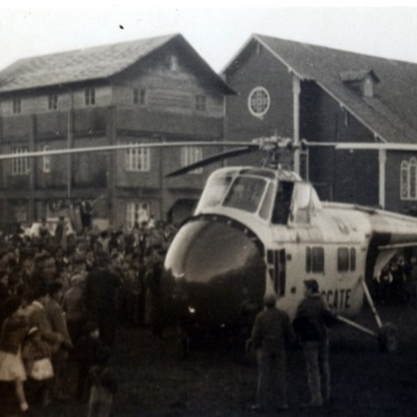 Helicóptero en Puerto Aysén