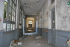 Interior del Liceo Marta Donoso después del terremoto