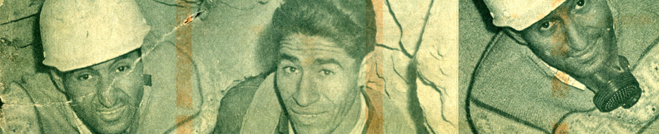 Mineros rescatados de la mina Flor de Té. Revista Flash Nacional. Febrero de 1964. Donada por José Miguel Calderón López