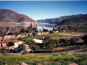 Vista del antiguo pueblo de Gualliguaica