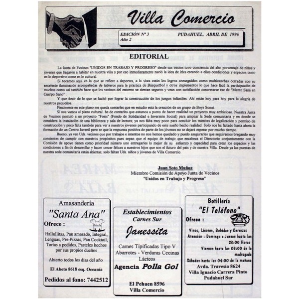 Villa Comercio" N° 3