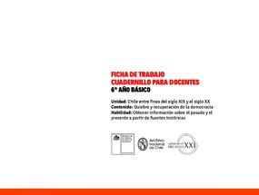 Cuadernillo de trabajo para docentes: Quiebre y recuperación de la democracia