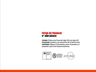 Cuadernillo de trabajo para estudiantes: Quiebre y recuperación de la democracia