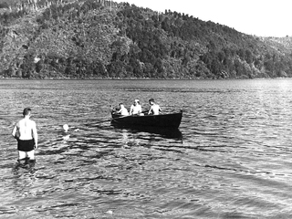 Bañistas en isla Mancera