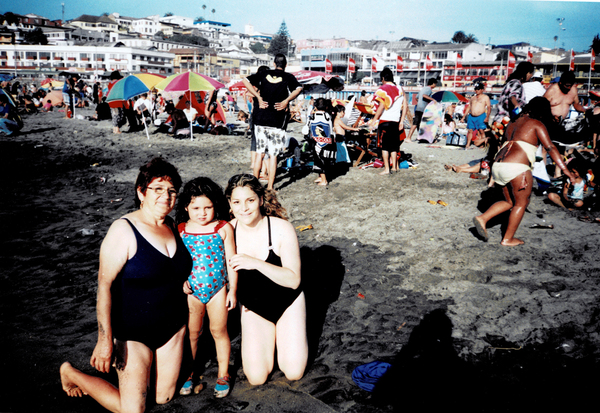 Con mi hija en la playa