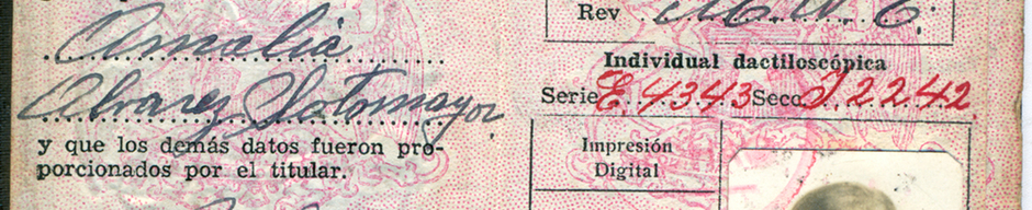 Cédula de identidad de mi abuela Amalia Cédula de identidad de mi abuela Amalia