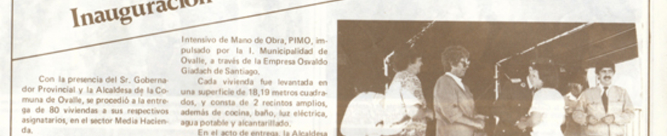 Inauguración de viviendas en Ovalle