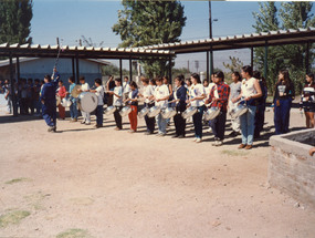 Ensayo de la banda de guerra del Liceo