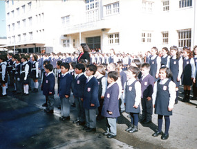 Desfile en plaza de armas