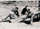Construcción de la primera pasarela Playa Socos