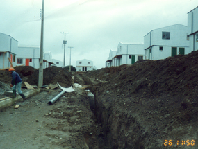 Instalación de alcantarillado playa Raquel