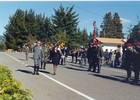 Desfile cívico militar en Las Cascadas