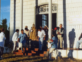 Virgen Peregrina en playa Maitén