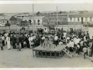 Acto cívico en la plaza de Tongoy