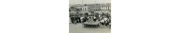 Acto cívico en la plaza de Tongoy