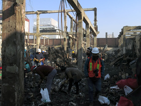 Ruinas del incendio del Mercado Modelo