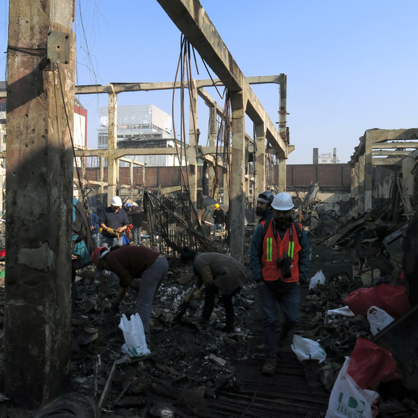 Ruinas del incendio del Mercado Modelo