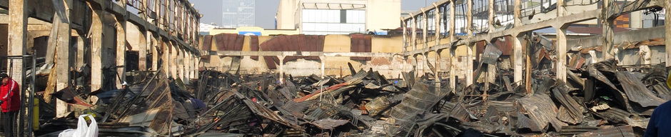 Ruinas del incendio del Mercado Modelo