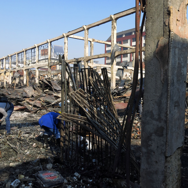 Ruinas del incendio del Mercado Modelo