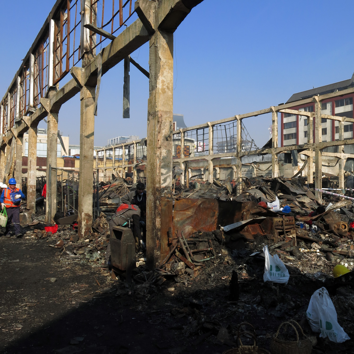 Ruinas del incendio del Mercado Modelo