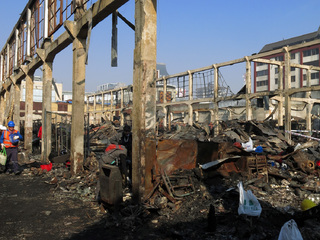 Ruinas del incendio del Mercado Modelo