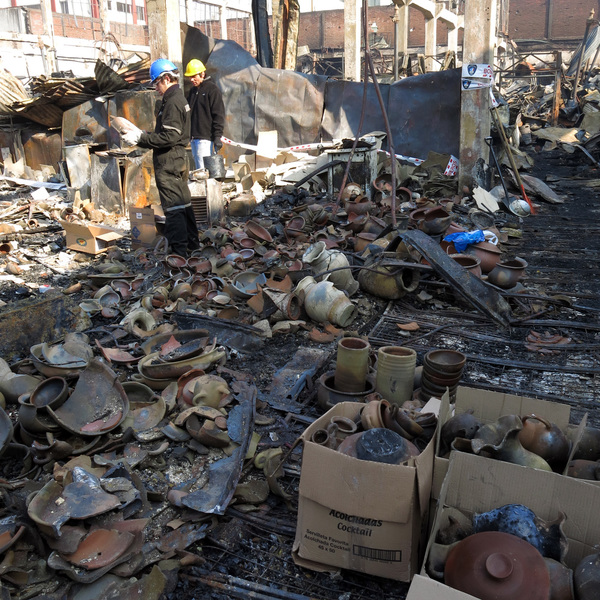 Ruinas del incendio del Mercado Modelo Ruinas del incendio del Mercado Modelo