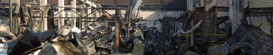 Ruinas del incendio del Mercado Modelo