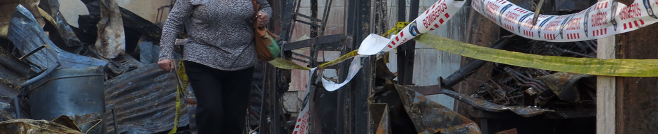 Ruinas del incendio del Mercado Modelo