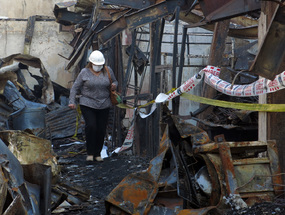 Ruinas del incendio del Mercado Modelo