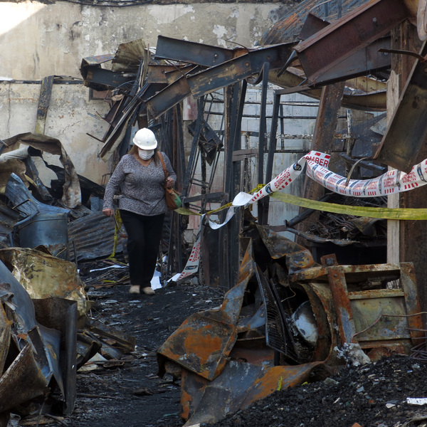 Ruinas del incendio del Mercado Modelo