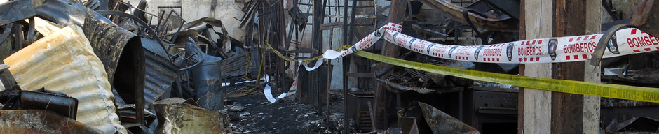 Ruinas del incendio del Mercado Modelo