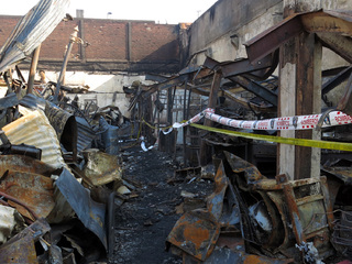 Ruinas del incendio del Mercado Modelo