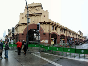 Frontis del Mercado Modelo tras el incendio