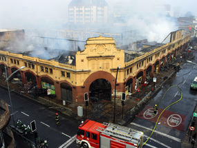 Mañana siguiente del incendio del Mercado Modelo Mañana siguiente del incendio del Mercado Modelo