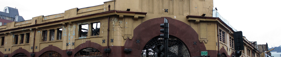 Frontis del Mercado Modelo tras el incendio