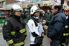 Bomberos en el incendio del Mercado Modelo Bomberos en el incendio del Mercado Modelo