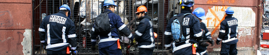 Brigada USAR de Bomberos en el incendio del Mercado Modelo