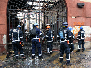 Brigada USAR de Bomberos en el incendio del Mercado Modelo