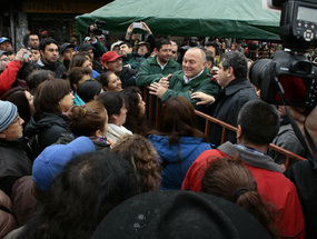 Alcalde de Temuco en el incendio del Mercado Modelo