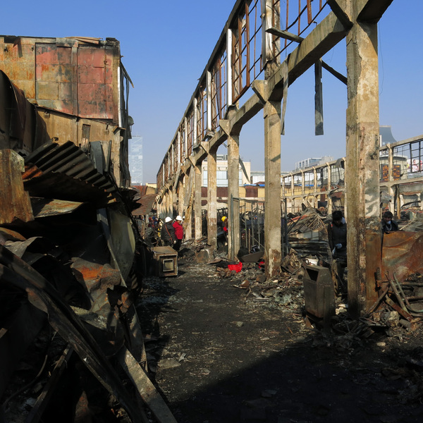 Ruinas al interior del Mercado Modelo