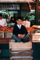 En el mercado después del colegio