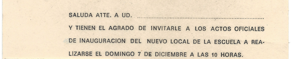 Invitación a Inauguración Escuela N°584 Invitación a Inauguración Escuela N°584