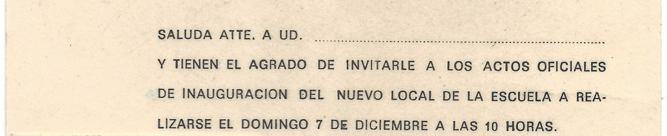 Invitación a Inauguración Escuela N°584