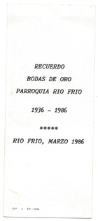 Recuerdo Bodas de Oro en Río Frío Recuerdo Bodas de Oro en Río Frío