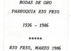 Recuerdo Bodas de Oro en Río Frío