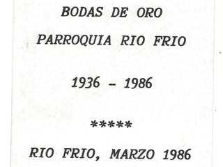 Recuerdo Bodas de Oro en Río Frío