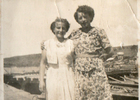 Primas Rudolph en el muelle Lago Ranco