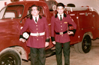 Padre e hijo bomberos Padre e hijo bomberos
